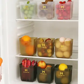 Боковая сторона холодильника Для хранения, Многоцелевые контейнеры для хранения, Моющиеся Контейнеры для холодильника Высокой четкости Для кладовой, Кухонный шкаф Изображение 2