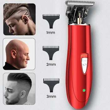 Профессиональная машинка для стрижки волос T9 0 мм, электрический Триммер для стрижки волос, мужская Парикмахерская с лысой головой, USB-машинка для стрижки Бороды, бритва для мужчин