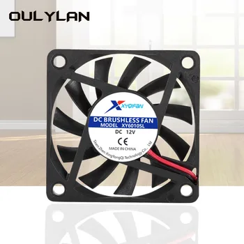 Oulylan 5 В 12 В 24 В Диаметр вентилятора 6 см 60x60x10 мм, ультратонкий мини-вентилятор охлаждения для светодиодной подсветки, охладитель питания постоянного тока