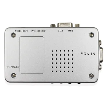 Композитный адаптер сигнала VGA к телевизору AV RCA Конвертер Видео Коммутатор ПК к телевизору AV Монитор Композитный для компьютера Портативного ПК Изображение 2