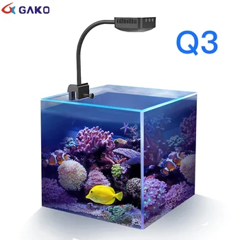 Gako Полный спектр морской воды, аквариум для коралловых рыб, светодиодный умный переключатель, маленький аквариум для аквариума, светодиодный зажим Q3