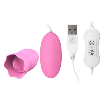 USB Power Tongue Lick Egg Двойной Вибратор G-Spot Для Стимуляции Сосков и клитора, Женские Секс-Товары, Сексуальные Игрушки для Женщин, Магазин для Взрослых