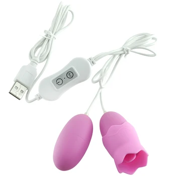 USB Power Tongue Lick Egg Двойной Вибратор G-Spot Для Стимуляции Сосков и клитора, Женские Секс-Товары, Сексуальные Игрушки для Женщин, Магазин для Взрослых Изображение 2