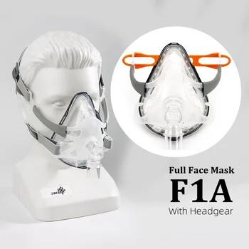 BMC CPAP Полнолицевая маска и головной убор F1A/ F1B BiPAP Маска с мягкой силиконовой прокладкой Повышенный Комфорт От Храпа и Апноэ во сне Изображение 2
