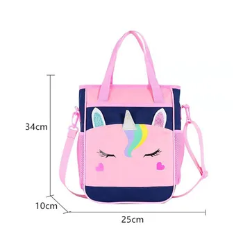 OKKID сумки для начальной школы для девочек 6-12 лет, детская сумочка, милый школьный рюкзак с 3D рисунком, сумка для студенческих книг, сумка для ручек и карандашей Изображение 2