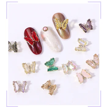 12-цветная хрустальная бабочка, украшения для ногтей, инструменты для ногтей, аксессуары для красоты, косметические товары оптом DN13