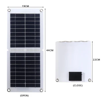 Высококачественный 60 Вт Складной модуль солнечной панели для 18 В 12 В Автомобиля RV, батареи для лодки, USB перезаряжаемой солнечной панели с аксессуарами Изображение 2