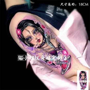 Временная Татуировка Аниме Укие-э, наклейки с татуировками, Японская Мультяшная Девушка, Водонепроницаемая сексуальная Татуировка на руке, Искусственная Татуировка для женщин, Мужчин