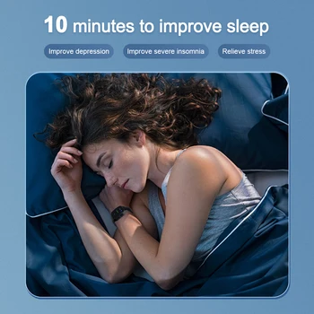 Интеллектуальное спальное устройство, Часы для быстрого сна, Расслабляющий Гипноз, Артефакт от Бессонницы, браслет, Часы, Микротоковый инструмент для сна Изображение 2