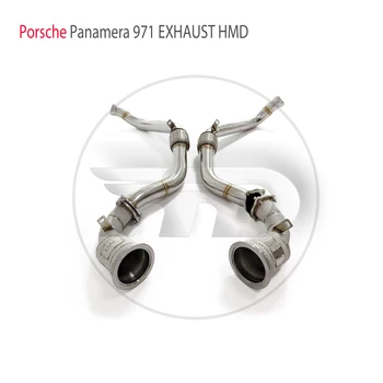 Водосточная труба выпускного коллектора HMD для Porsche Panamera 971 970 Автомобильные Аксессуары С Коллектором каталитического нейтрализатора впускные коллекторы