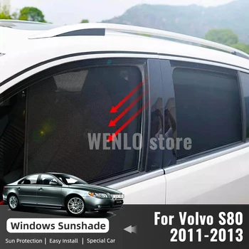 Для Volvo S80 2010-2023 Магнитный автомобильный Солнцезащитный козырек, Шторка на раме Переднего лобового стекла, Солнцезащитный козырек Заднего Бокового окна