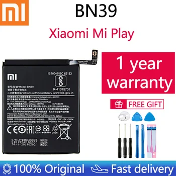 2021 Xiao Mi 100% Оригинальный Аккумулятор BN39 Для Xiaomi Play MiPlay Mi Play 3000 мАч Высокой Емкости Перезаряжаемый Телефон Batteria Akku