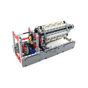 Новый Высокотехнологичный механический двигатель Moc V42, цилиндр, Модель двигателя, строительные блоки, Объемные детали, кирпичи, совместимые с набором игрушек PF 