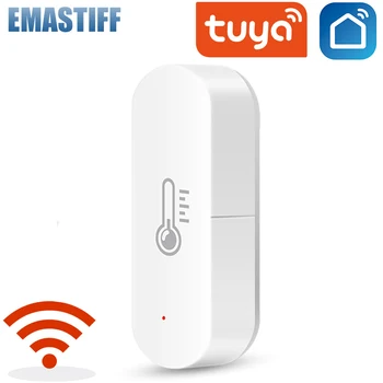 Датчик температуры и влажности Tuya Smart Home Wifi Работает с Alexa и Google Home Assistant Smartlife Концентратор не требуется