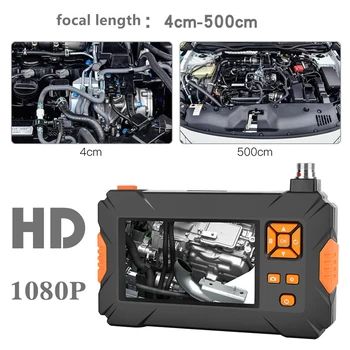 Промышленный эндоскоп HD1080P Инспекционная Микрокамера 4,3 дюймовый дисплей Эндоскопические камеры 8 мм Видео Автомобильный бороскоп для канализационной трубы Изображение 2