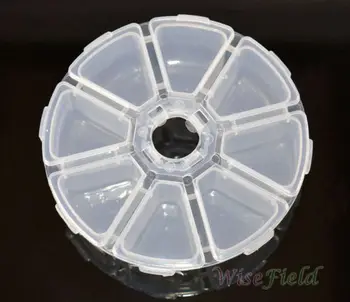 8 Решетчатый Прозрачный Пластиковый Круглый Органайзер для ювелирных Изделий из Бисера, Коробка, Контейнер для хранения, Новинка 2021 года