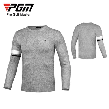 PGM Новый осенне-зимний свитер для гольфа, мужской вязаный свитер с круглым вырезом, толстая термоодежда для гольфа, мужская