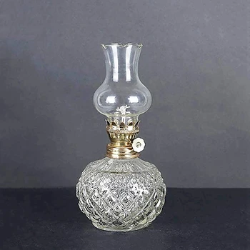 4X Масляная лампа для помещений, классическая масляная лампа с абажуром из прозрачного стекла, товары для дома и церкви Изображение 2