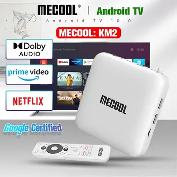 MECOOL KM2 Amlogic S905X2 Smart TV BOX Netflix 4K Android 10,0 2 ГБ DDR4 8 ГБ EMMC HDR 10 SPDIF Ethernet WiFi Widevine L1 TVBOX