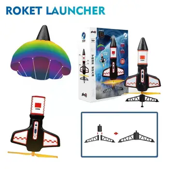 Электрическая Ракетная установка, игрушки, Новая модель для исследования космоса, Уличная С детскими ракетными игрушками, Парашют, набор детских игрушек Skyrocke V5K4