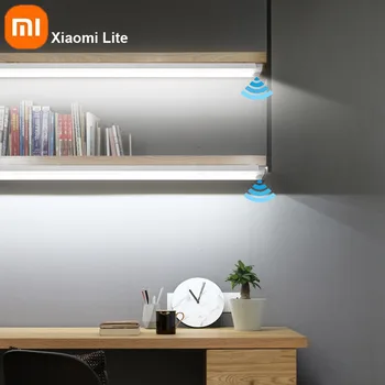 Ночник Xiaomi с датчиком движения, Перезаряжаемые ленточные светильники, Беспроводная светодиодная лампа для кухонного шкафа, Прикроватная тумбочка, лампа для декора Спальни