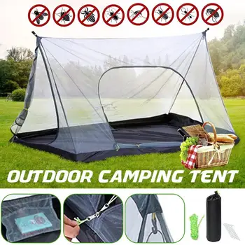Новая палатка с москитной сеткой для кемпинга с нижней одинарной дверью, Палатка для отдыха на открытом воздухе, защита от насекомых, Походная кровать, путешествия на любом полюсе