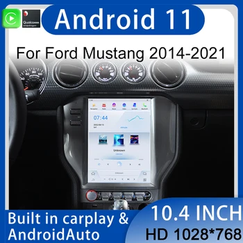 Автомобильный GPS-навигатор Carplay, автомагнитола, стереосистема, головное устройство для Ford Mustang 2014-2021, Мультимедийный видеоплеер, Android 11, DSP, 4G, WIFI