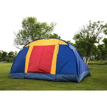 Семейная палатка на 8 человек для кемпинга, Большая купольная палатка для кемпинга с переносной сумкой для переноски, легкая для пеших прогулок, альпинизма Изображение 2