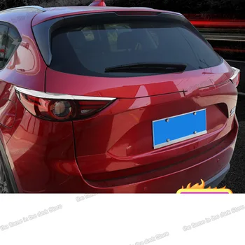 блестящие серебристые накладки на задние фары автомобиля, хромированный фонарь для Mazda Cx-5 2017 2018 2019 2020 Аксессуары Cx5 Auto 2021 2022 Изображение 2