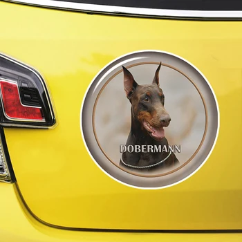 Dobermann V2 Самоклеящаяся Наклейка Автомобильная Наклейка Водонепроницаемый Авто Декор на Бампер Заднего Стекла Ноутбука #S601000