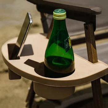 1 шт. держатель для напитков с боковым подносом для стула, Портативный подстаканник для пляжного кресла, универсальный, удобный для путешествий, аксессуары для кемпинга на открытом воздухе Изображение 2
