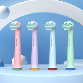 4 Шт. Подходит для электрической детской зубной щетки Oral B с мягкой щетиной EB-10A Braun children3744/D100K 4510K d10 d12 Изображение 2