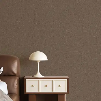 Обои Современные минималистичные однотонные льняные обои Кофейный салон красоты Гостиная Спальня Отель Обои с текстурой льна В японском стиле Изображение 2