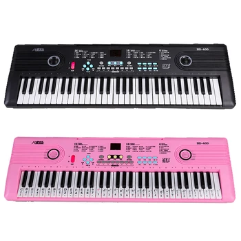 Профессиональное Электрическое Пианино 61 Клавиша Цифровое электронное Пианино с Микрофоном Для Взрослых и Детей Игрушечный Музыкальный инструмент