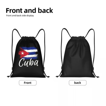 Кубинский флаг Гаваны Сумки на Шнурке Для Мужчин И Женщин, Складной Спортивный рюкзак для Спортзала, Кубинские Патриотические Рюкзаки для Покупок Изображение 2
