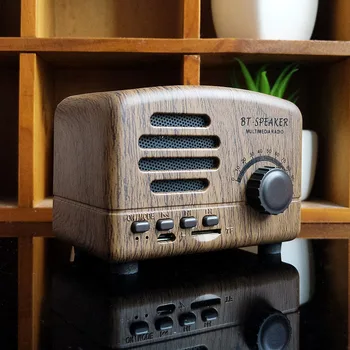 Мини Портативное ретро Радио, ручной приемник AM FM SW + Bluetooth Динамик AUX USB TF, MP3-телефон, музыкальный плеер, Перезаряжаемое Радио