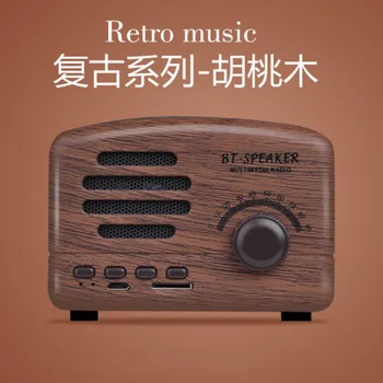 Мини Портативное ретро Радио, ручной приемник AM FM SW + Bluetooth Динамик AUX USB TF, MP3-телефон, музыкальный плеер, Перезаряжаемое Радио Изображение 2