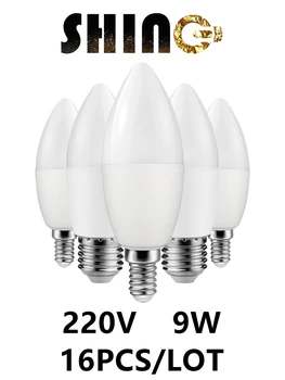 Прямая продажа с фабрики светодиодная колонна свеча лампа 220V T37 C37 9w высокой яркости теплого белого света подходит для кухни, кабинета, светильника Изображение 2