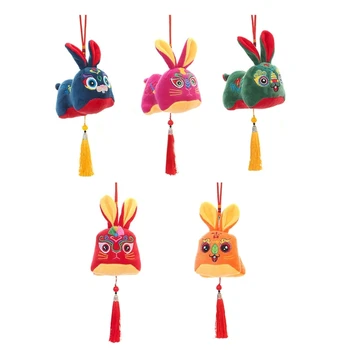 Талисман Кролик Подвесная игрушка-подвеска Кролик Зодиак для куклы Плюшевое животное для куклы Детский Рюкзак Орнамент Украшение на Китайский Новый Год