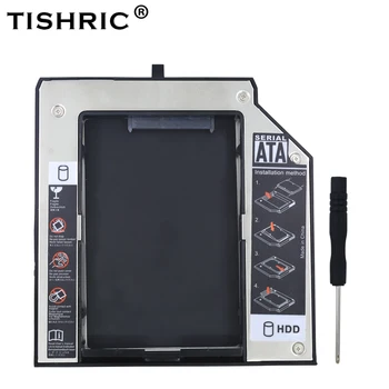TISHRIC Алюминиевый 12,7 мм SATA 3,0 Чехол Для жесткого диска Caddy BOX HDD 2,5 Корпус Для Lenovo ThinkPad T420 T430 T510 T520 T530 Optibay
