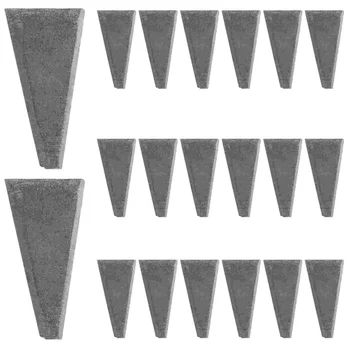 Треугольный клин Прочные наружные клинья из углеродистой стали с деревянной ручкой, прочный Практичный молоток Изображение 2