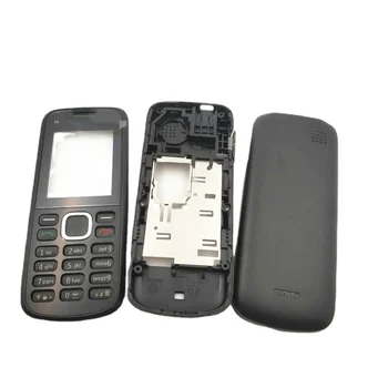 Для Nokia C1-02 C102 Корпус Полностью Укомплектованный корпус мобильного телефона Крышка батарейного отсека Дверная рама с английской клавиатурой