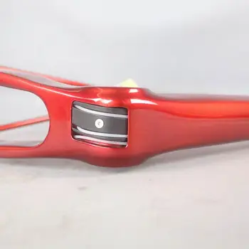 Новейший Гравийный велосипед для Toray, полностью карбоновая рама для гравийного велосипеда GR029, красный металлик Изображение 2