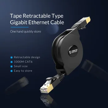 Кабель Ethernet ORICO CAT6 Портативный Выдвижной Интернет-кабель Ethernet LAN для ноутбука, сетевые кабели маршрутизатора 1000 Мбит/с 2 М Изображение 2
