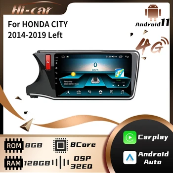 2 Din Авторадио для HONDA CITY 2014-2019 (Слева) Автомобильное Радио Стерео WiFi Carplay GPS Навигация Мультимедийный Видеоплеер Головное устройство