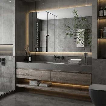 Индивидуальный итальянский минималистичный шкаф для ванной комнаты встроенный умывальник умывальник для ванной комнаты комбинированный шкаф для умывальника