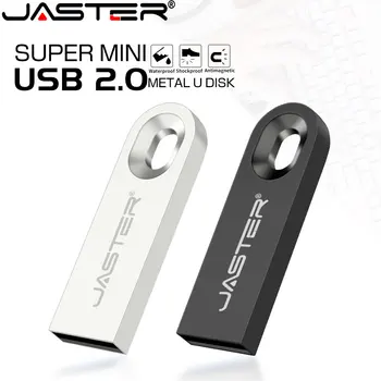 JASTER USB 2,0 Флэш-накопители 64 ГБ Высокоскоростной Флеш-накопитель 32 ГБ Модная Мини Металлическая Карта памяти Бесплатная брелок Для ключей Черный U-диск Для Ноутбука