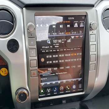 Замена в стиле Tesla Android Auto Head Unit для Toyota Tundra Обновление 2014-2020 Радио GPS Навигация Apple CarPlay Wifi Изображение 2