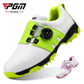 Обувь для гольфа PGM для мальчиков и девочек, водонепроницаемая противоскользящая легкая мягкая и дышащая универсальная спортивная обувь для улицы XZ099 Изображение 2