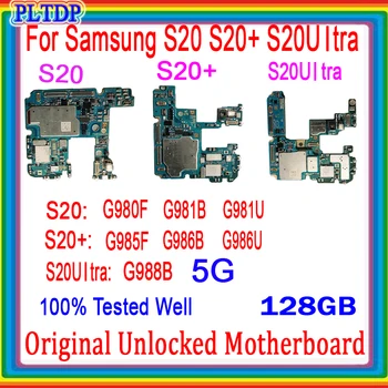Оригинальная Разблокированная Материнская плата 4G Для Samsung Galaxy S20 G980F & S20Plus G985F Материнская плата 128 ГБ Полностью Протестированная Логическая плата Изображение 2